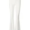 Wijde Broeken ELISABETTA FRANCHI IVORY FLARE TROUSERS White