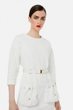 Elisabetta Franchi Casual Jurken Short Dresses White -Elisabetta Franchi Winkel 5d36ceb51714e44b2bd498eda0d38095