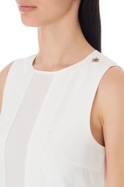 Elisabetta Franchi Casual Jurken Mini Lace Dress White -Elisabetta Franchi Winkel 5e0ffcb7f48d1787f878d19e35f75e0c