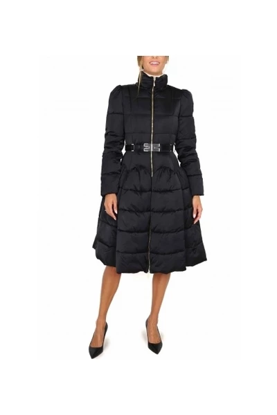Elisabetta Franchi Parka Jassen Coats Black 3 Elisabetta Franchi Parka Jassen Coats Black - Afbeelding 3