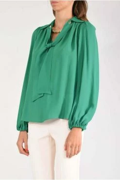 Elisabetta Franchi Blouses Blouse Green -Elisabetta Franchi Winkel 5ed5d374fa8658d9deb7ca72b99180e7