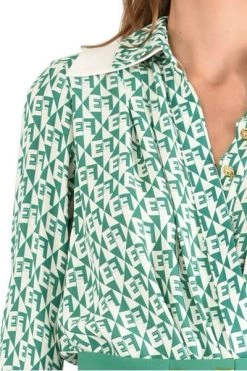 Longsleeve Shirts ELISABETTA FRANCHI Bodysuit Shirt Green -Elisabetta Franchi Winkel 5edd88ff2941bd0ecccee49ee5e09655