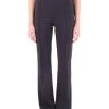 Elisabetta Franchi Wijde Broeken Wide Trousers Black