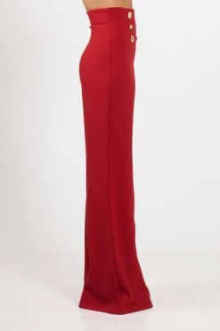 Elisabetta Franchi Wijde Broeken Wide Trousers Red -Elisabetta Franchi Winkel 5f47758dacd2c4855121e60806d652ac