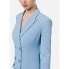 Elisabetta Franchi Casual Jurken Coat Dress With Embroidered EF Logo Blue
