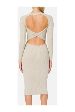 Elisabetta Franchi Casual Jurken Midi Dress Beige