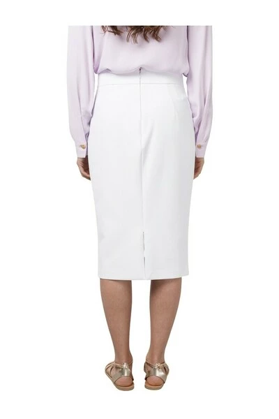 Elisabetta Franchi Kokerrokken SKIRT GO47122E2 White 4 Elisabetta Franchi Kokerrokken SKIRT GO47122E2 White - Afbeelding 4