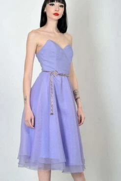 Elisabetta Franchi Jurken Organza Midi Dress Blue