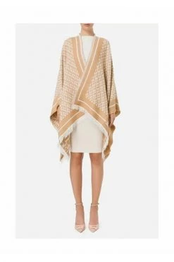 Elisabetta Franchi Poncho's Mantella MT02F26E2 Yellow