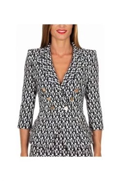 Elisabetta Franchi Blazers Coats Black -Elisabetta Franchi Winkel 60cc6e239ffe0325c64b32b1650e6047