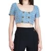 Elisabetta Franchi Shirts Top Tweed Blue