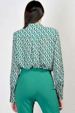 Elisabetta Franchi Blouses Green -Elisabetta Franchi Winkel 613df6a1f73105a35bd97e0eb36c145f