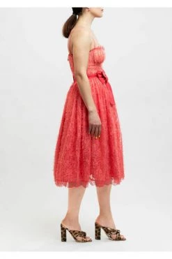 Elisabetta Franchi Casual Jurken Mini Dress In Lace Red