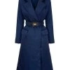 Elisabetta Franchi Trenchcoats & Mantels Trench Coats Blue