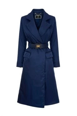 Elisabetta Franchi Trenchcoats & Mantels Trench Coats Blue