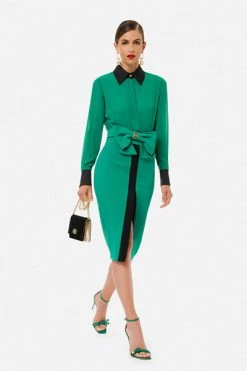 Elisabetta Franchi Midirokken Midi Skirts Green -Elisabetta Franchi Winkel 619c026fce93f587c4bb2cd423e979ae
