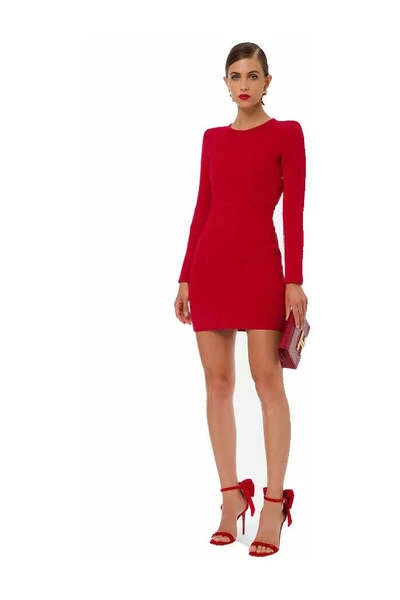 Elisabetta Franchi Casual Jurken Short Dresses Red 3 Elisabetta Franchi Casual Jurken Short Dresses Red - Afbeelding 3
