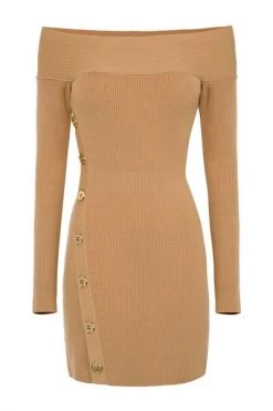 Elisabetta Franchi Casual Jurken Dress Brown -Elisabetta Franchi Winkel 61ec817de8f23c0b59f7a9dd94f690eb