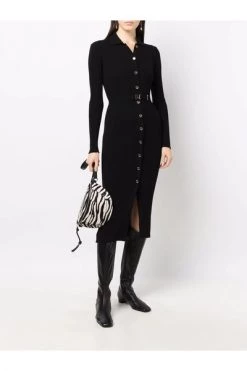 Elisabetta Franchi Casual Jurken Knit Dress Black -Elisabetta Franchi Winkel 62e503315134ee61a5a585c76dc982cf