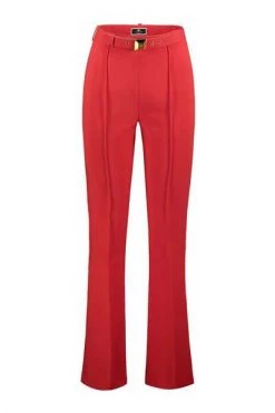 Elisabetta Franchi Pantalons Straight Trousers Red -Elisabetta Franchi Winkel 62e8ef66b3054ac3ae972a7cd53b5631