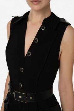 Elisabetta Franchi Casual Jurken Midi Dresses Black