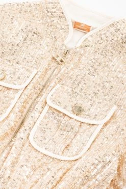 Elisabetta Franchi Jurken Eftu50-xe038 Short Sleeve Clothes Beige