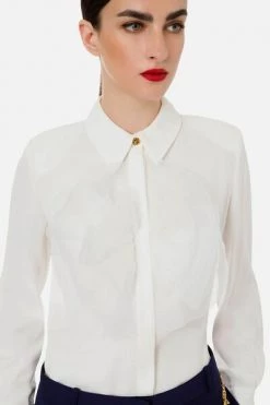 Elisabetta Franchi Longsleeve Shirts Formal Shirts White -Elisabetta Franchi Winkel 65140fa85e8ecdece8dc210a554b6b04