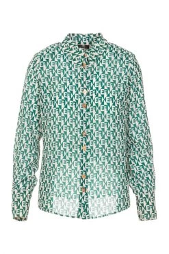 Elisabetta Franchi Longsleeve Shirts Shirt Green -Elisabetta Franchi Winkel 65551afa4b63069eed166838add015c7