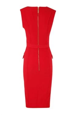 Elisabetta Franchi Casual Jurken MIDI DRESS Red -Elisabetta Franchi Winkel 655c18ef4ed2f8ab2466939a2c85bcaa