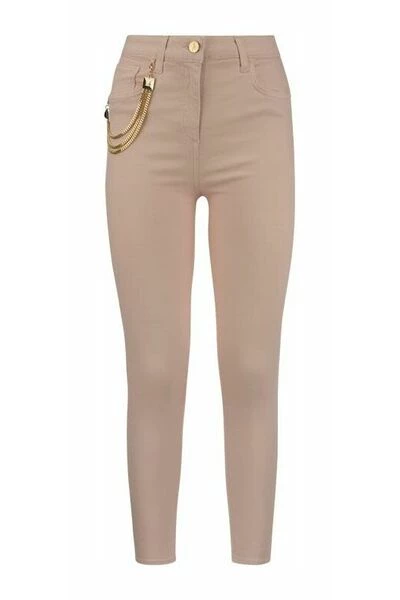 Elisabetta Franchi Skinny Jeans With Chain Pink 4 Elisabetta Franchi Skinny Jeans With Chain Pink - Afbeelding 4
