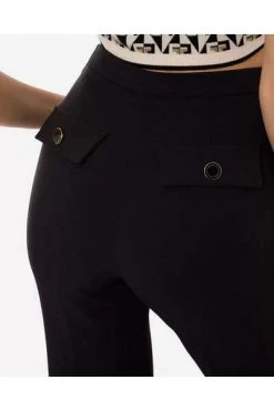 Elisabetta Franchi Wijde Broeken Wide Trousers Black 7 Elisabetta Franchi Wijde Broeken Wide Trousers Black -Elisabetta Franchi Winkel 674f02f0a16f28a90a1e356d3e7e93ae