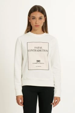 Elisabetta Franchi Hoodies & Sweatvesten Sweatshirt MIINTO-ed60571843e8756606ff White