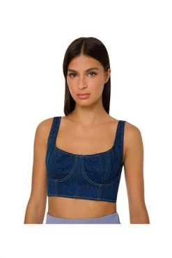 Elisabetta Franchi Tops Top With Cups Blue -Elisabetta Franchi Winkel 67d008c98185876530513dc20c8c6a3d