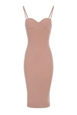 Elisabetta Franchi Casual Jurken Knitted Dresses Beige -Elisabetta Franchi Winkel 67f797f6ec2fc6b497c356aa8f8f000c