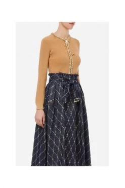 Elisabetta Franchi Sweaters Round-neck Knitwear Brown