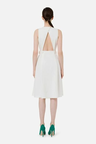 Elisabetta Franchi Casual Jurken Midi Dresses White 1 Elisabetta Franchi Casual Jurken Midi Dresses White