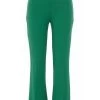 Elisabetta Franchi Wijde Broeken Trousers Green