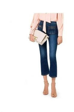 Elisabetta Franchi Bootcut Jeans Bootcut Cropped Jeans Blue -Elisabetta Franchi Winkel 6a149a6c8a68015c415df60a9487ccf8