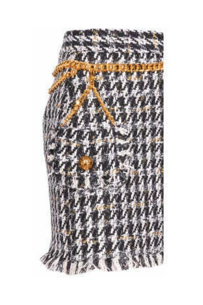 Elisabetta Franchi Korte Rokken Frayed Skirt With Belt Bag Black 2 Elisabetta Franchi Korte Rokken Frayed Skirt With Belt Bag Black - Afbeelding 2