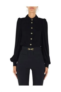 Elisabetta Franchi Longsleeve Shirts Shirt Black -Elisabetta Franchi Winkel 6b6a0e9da1e852fd96576435f819f6b7