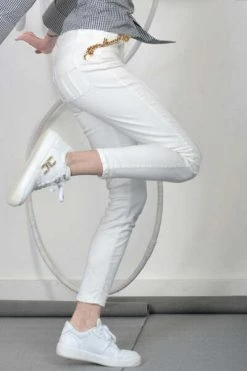 Elisabetta Franchi Skinny Jeans Jeans Skinny Con Catena White -Elisabetta Franchi Winkel 6ba69868849573ecee2a0b000b501f8d