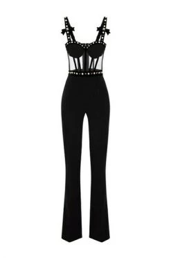 Jumpsuits & Tuinbroeken Elisabetta Franchi Trousers Black Black