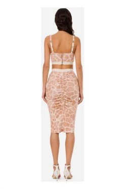 Elisabetta Franchi Casual Jurken Skirt And Top Set Beige