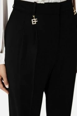Elisabetta Franchi Vrijetijds Broeken Suit Trousers Black