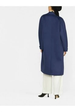 Elisabetta Franchi Trenchcoats & Mantels CAPPOTTO CON CINTURA Blue
