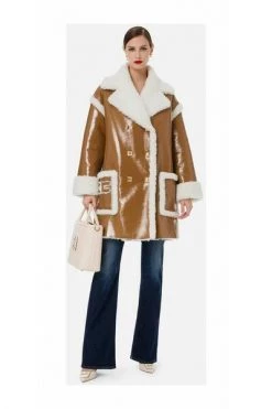 Elisabetta Franchi Trenchcoats & Mantels Double-Breasted Coats Brown -Elisabetta Franchi Winkel 6d300e533fcfbcf83e85a36904a3dfc0