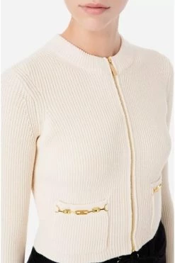 Elisabetta Franchi Vesten Cardigan White -Elisabetta Franchi Winkel 6de7cf87dcd6a62efa4954b8f2019be3