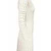 Elisabetta Franchi Casual Jurken Embossed Monogram Stitch Mini Dress White