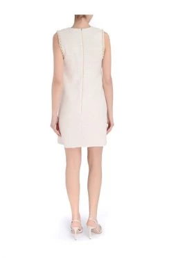 Elisabetta Franchi Casual Jurken Mini Dress With Lace And Pearls White -Elisabetta Franchi Winkel 6e5677a53a3ca3f396741ffab2030e8d