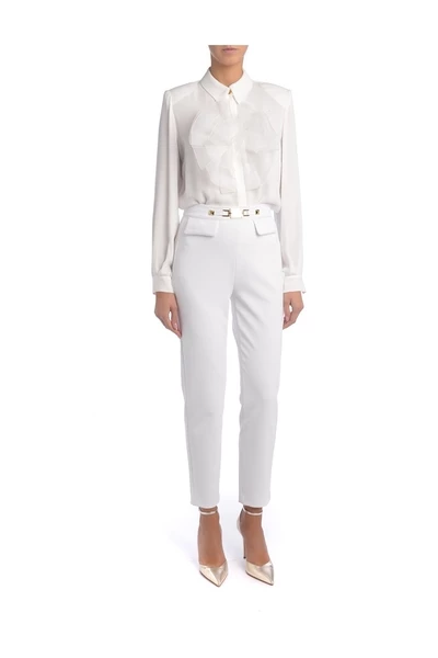 Elisabetta Franchi Pantalons Trousers Beige 2 Elisabetta Franchi Pantalons Trousers Beige - Afbeelding 2